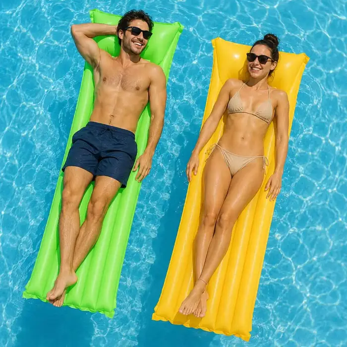 1PC Flotteur de piscine gonflable avec oreiller de tête