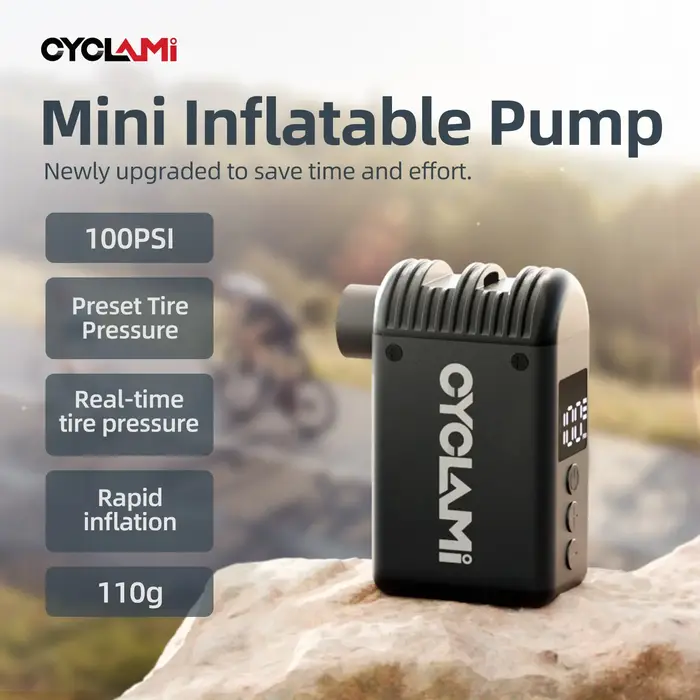 CYCLAMI Mini pompe à air électrique portable pour vélo de poche