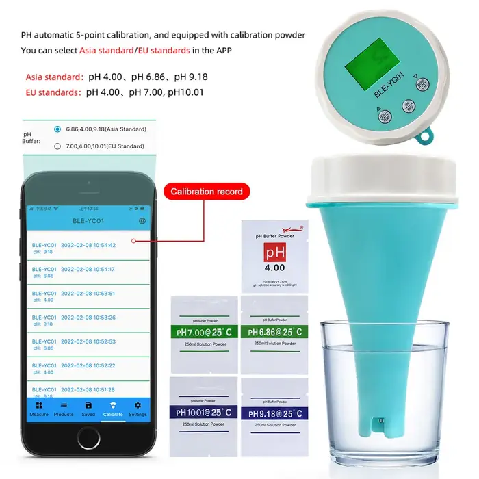 Analyseur d'eau intelligent flottant 6 en 1 pour piscine