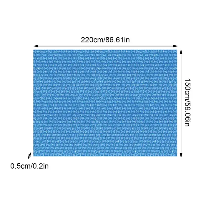 Couverture solaire isolante rectangulaire pour piscine