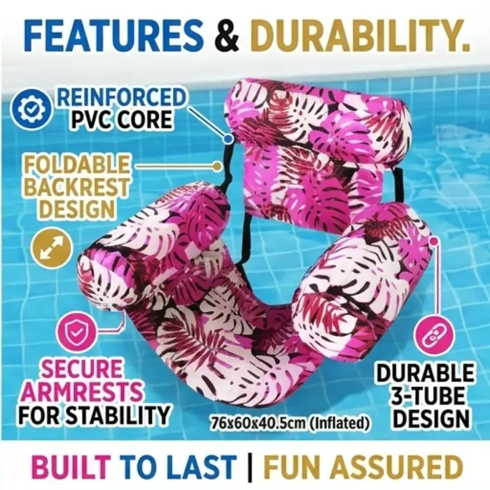 Siège flottant pliable pour piscine