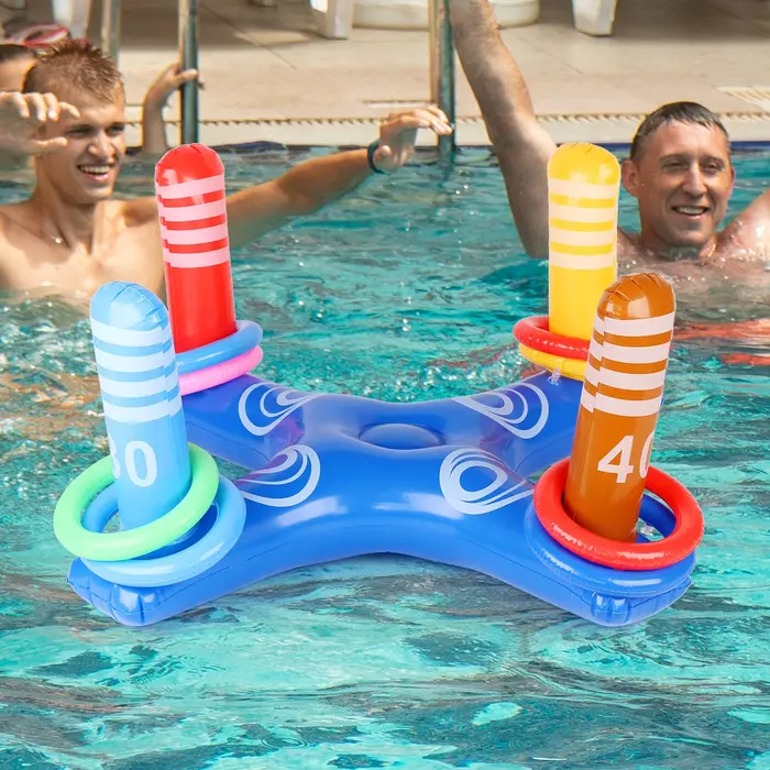 Jouets gonflables de jeux de lancer d'anneau de piscine