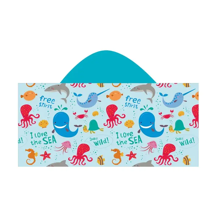 Serviettes de bain à capuche imprimées pour enfants, motif dessin animé, châle en microfibre pour la