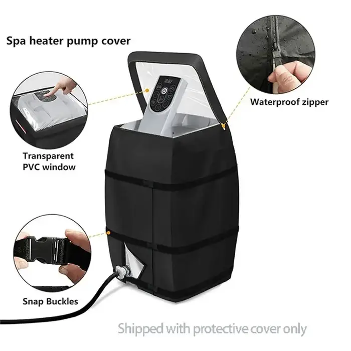 A67P-couvercle de pompe de chauffage de Spa de jacuzzi avec fenêtre supérieure transparente en PVC