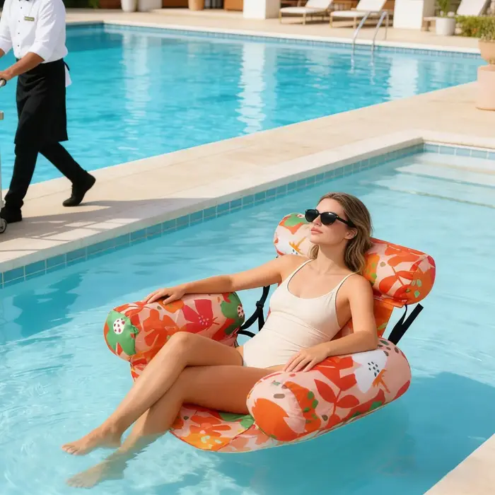 Fauteuil flottant gonflable pour piscine