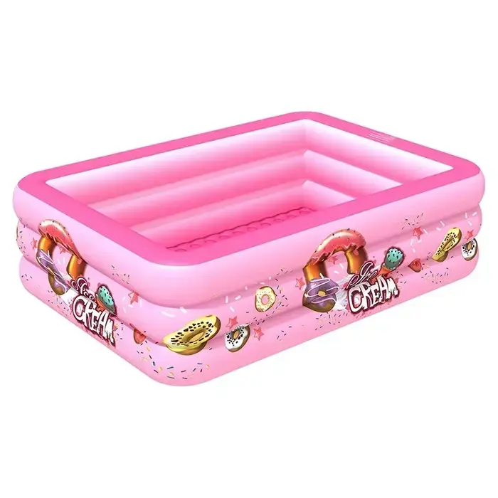 Grande piscine gonflable rectangulaire de 3 à 130cm, baignoire de couchage en PVC, jouet d'extérieur