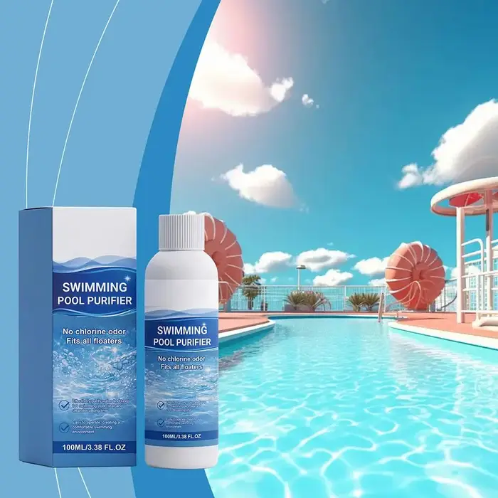 Liquide purificateur de piscine 100 ml sans chlore ni odeur