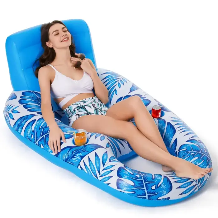 Bouée gonflable pour adulte - Chaise longue flottante pour piscine