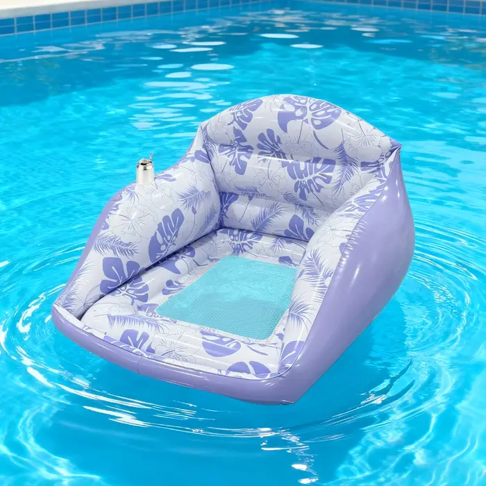 1 chaise longue gonflable flottante pour piscine