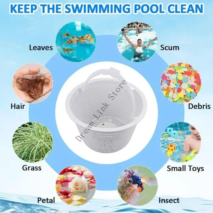 Q1FD Panier piscine surdimensionné Remplacement collection débris améliorée adaptée à plusieurs modèles d'écumage