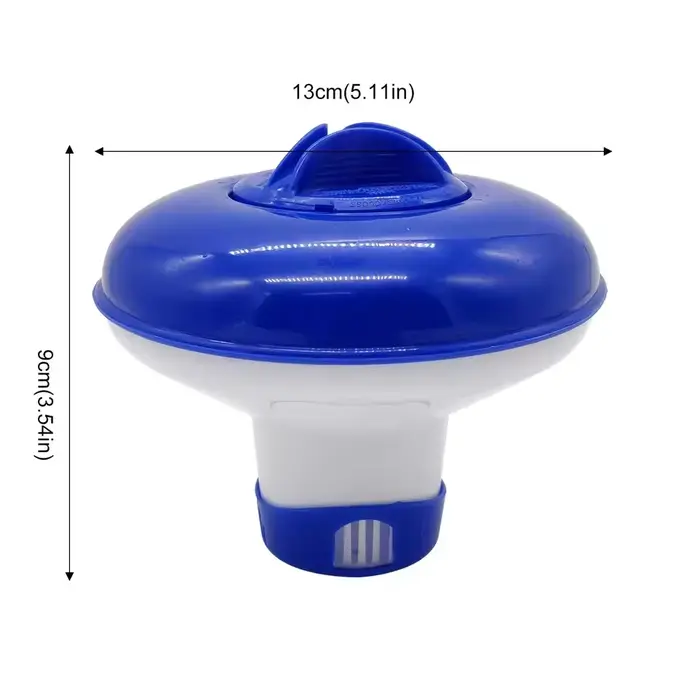 Dispositif de désinfection automatique flottant télescopique pour piscine de 5 pouces