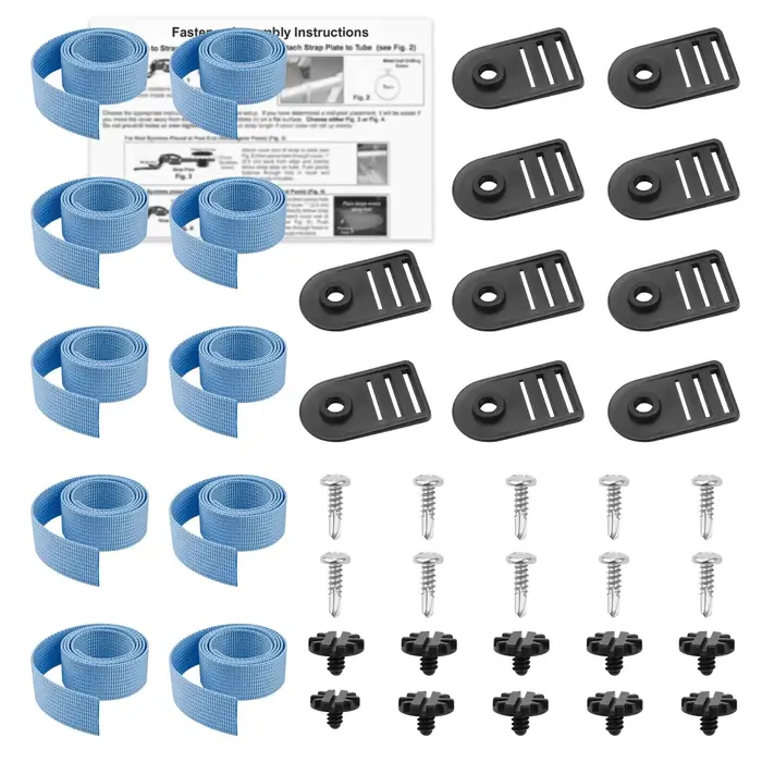Sangles de fixation pour enrouleur de bâche solaire de piscine, kit de remplacement résistant au ven