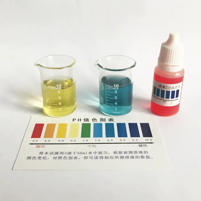 Agent indicateur de pH en gouttes 10 ml pour la détection de la qualité de l'eau d'aquarium