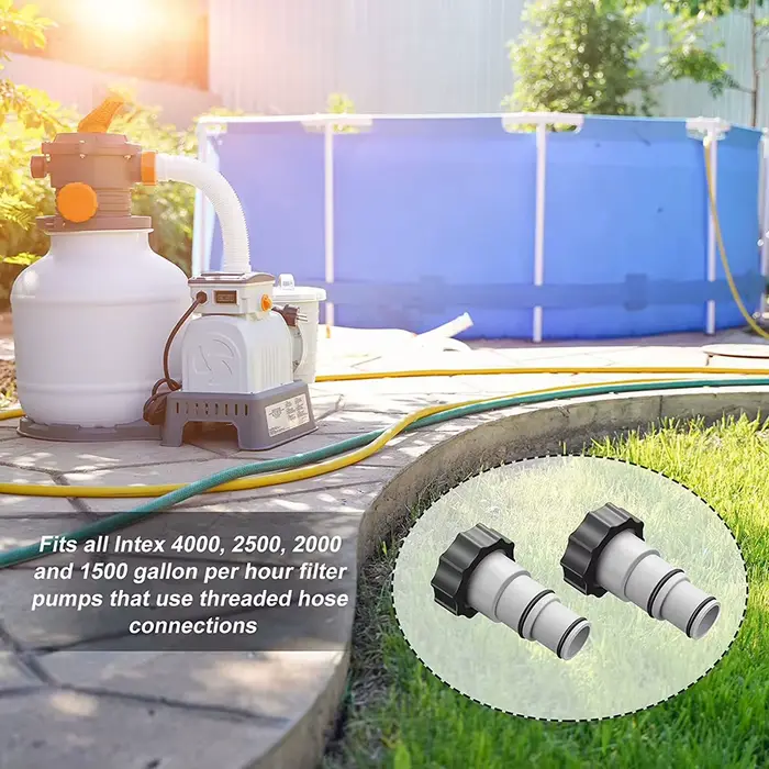 Adaptateur de tuyau de piscine en plastique fileté Intex ARU