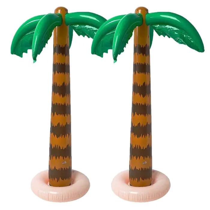 Palmier gonflable de grande taille, 2 pièces, cocotier, plage, piscine, décoration de fête, ballon, 