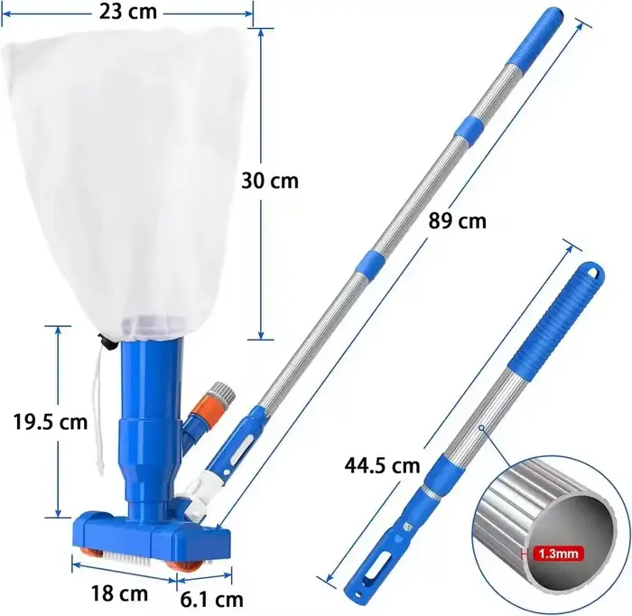 Nettoyeur de piscine portable 40 pouces
