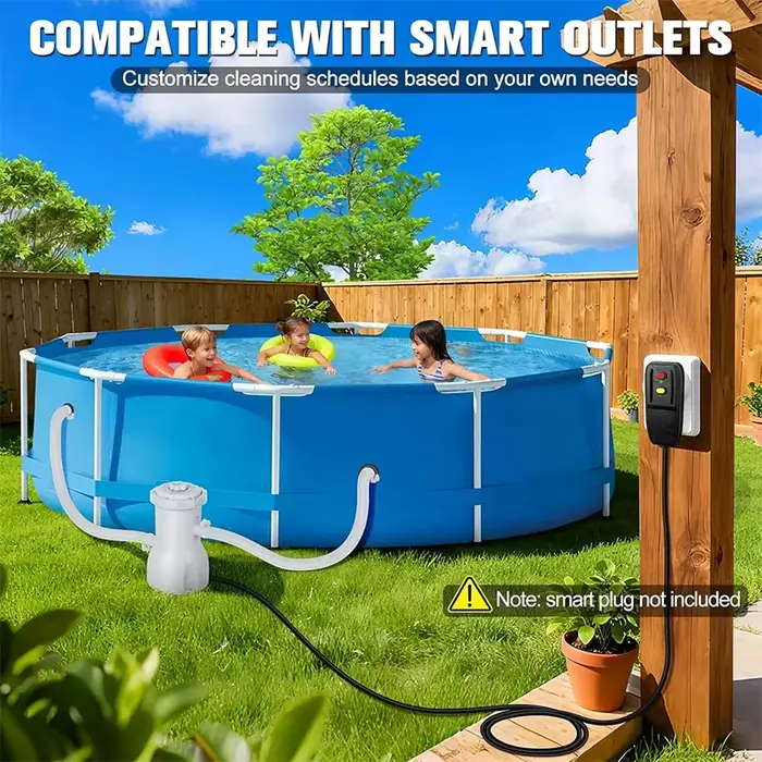 Pompe de circulation d'eau pour piscine, filtre de piscine extérieur pour usage domestique, système de filtration efficace avec tuyaux et filtre pour piscines