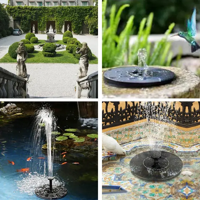 Mini fontaine à eau solaire pour piscine et sécuritaires