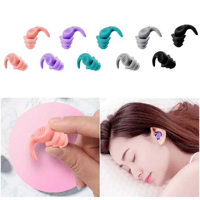 Bouchons d'oreille en silicone pour la natation