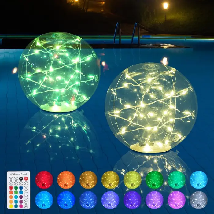 Lumière de piscine flottante à énergie solaire