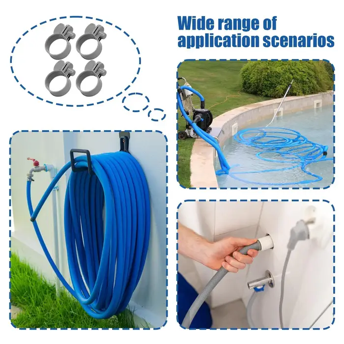 Lot de 4 pinces de rechange réglables pour piscine hors sol
