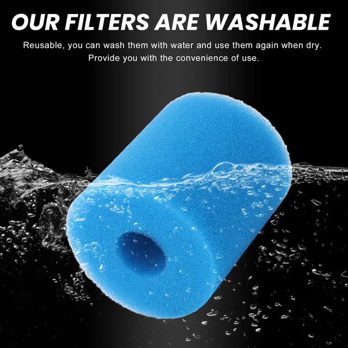 4 pièces éponge filtrante de piscine réutilisable lavable TYPE H mousse