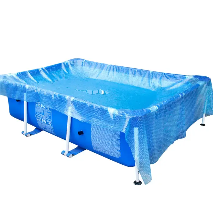 Couverture de piscine solaire ronde ou rectangulaire, imperméable, isolation thermique, film à bulle