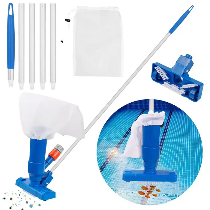 Kit de livres d'aspirateur de piscine, fond de piscine propre, filet de filtre, petit aspirateur de