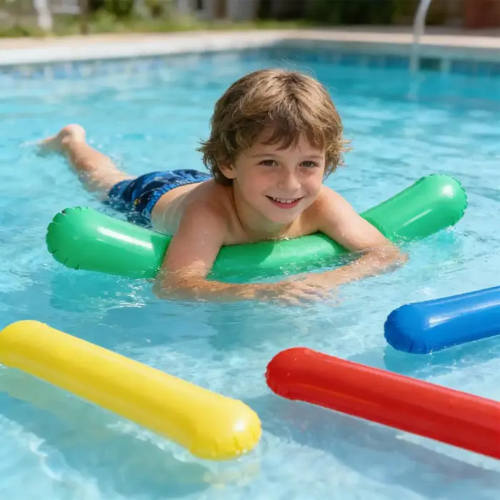 Ensemble de 4 flotteurs gonflables pour piscine avec pompe à air