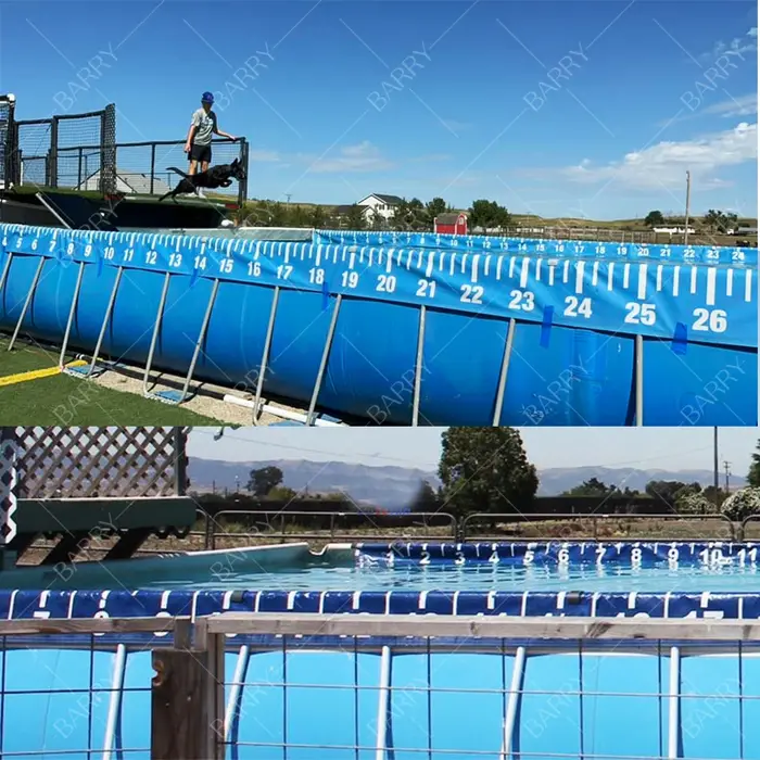 Piscine hors sol en acier avec structure métallique pour compétition de plongée