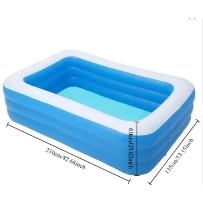 Piscine gonflable bleue et blanche pour adultes – Grande