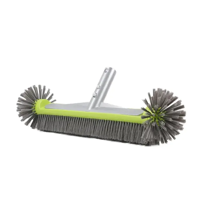 Tête de brosse de piscine en aluminium robuste de 17.5 pouces, avec poils en Nylon à 7 rangées, pour