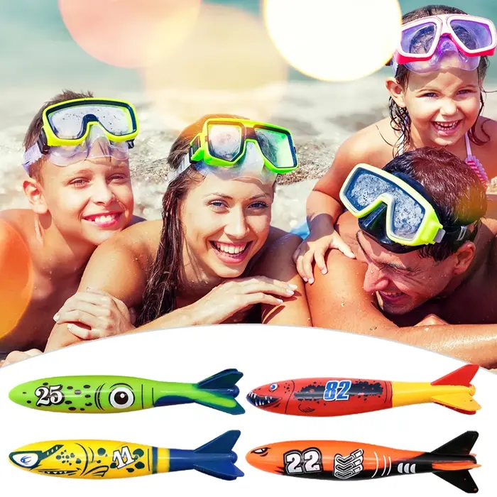 Lot de 4 jeux de piscine à faire couler