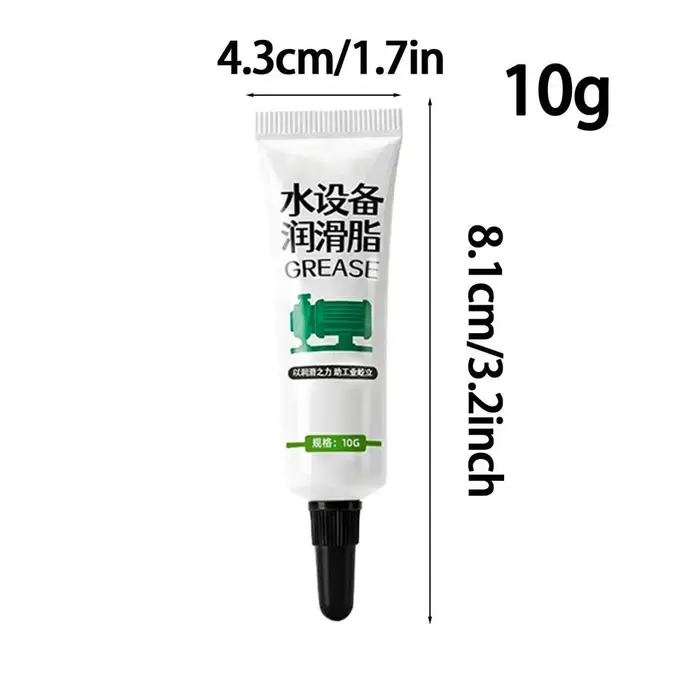 Graisse lubrifiante 10g pour piscine, pompe de filtration et étanchéité, pour applications marines, 