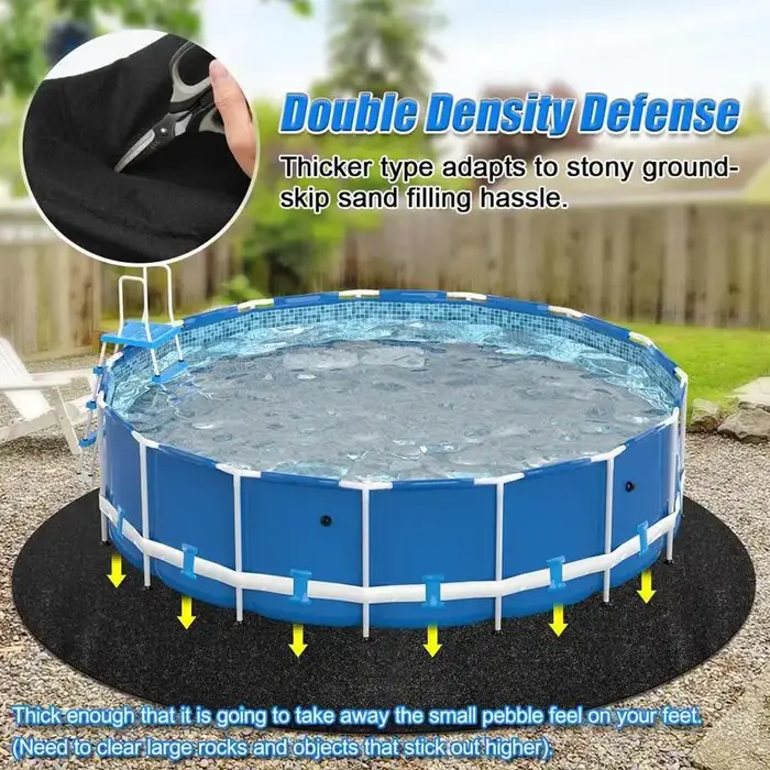 Tapis de sol de piscine de jardin au-dessus du sol