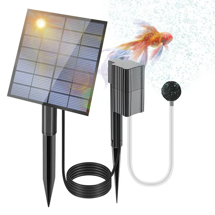 Aérateur solaire pour bassin 2,5W/7V, pompe à air oxygénatrice 0,6L/min, pompe solaire pour bassin a