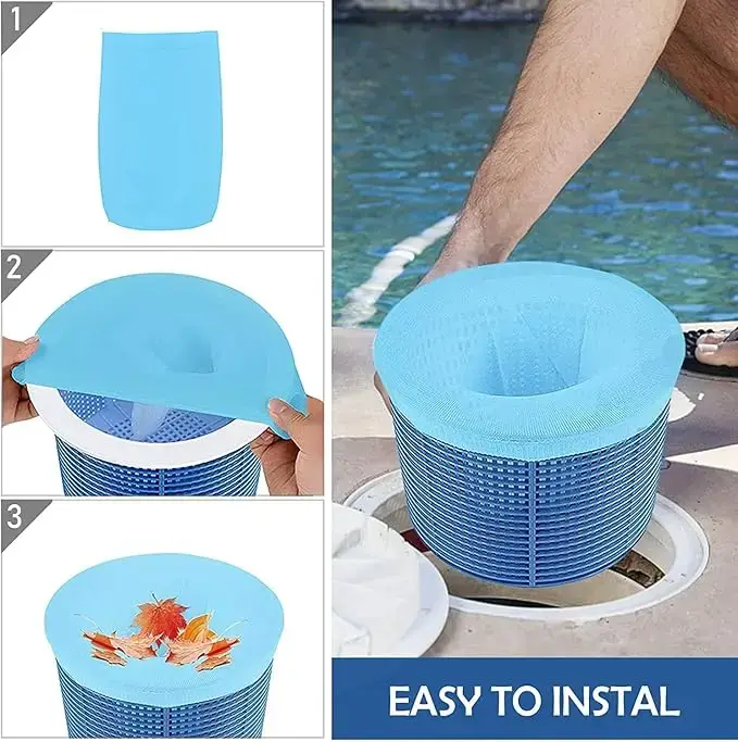 10/20/30/50pcs chaussettes d'écumoire de piscine filet filtrant