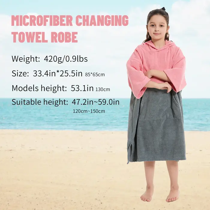 Robe à langer pour enfants: Poncho de surf absorbant à séchage rapide