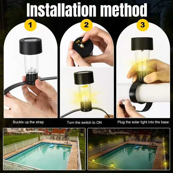 Lampes solaires de piscine 6 pièces