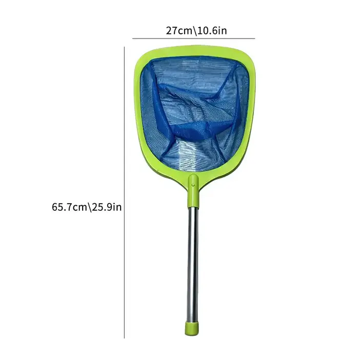 Équipement de nettoyage en profondeur pour piscine : Ensemble combiné de filet à feuilles avec perche