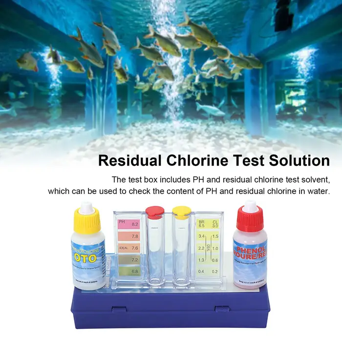 Kit de test de la qualité de l'eau de piscine : Solution de détection du pH et du chlore résiduel avec bandelettes et outil de mesure