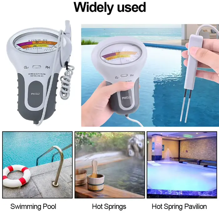 Testeur de chlore et de pH CL2 avec sonde pour piscine et spa