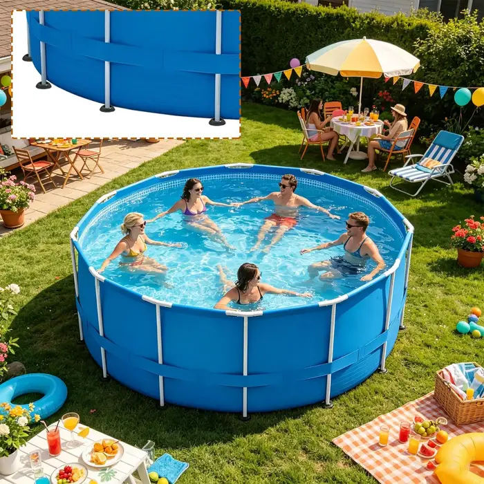Capuchons de pieds de structure de piscine antidérapants avec base de support par friction