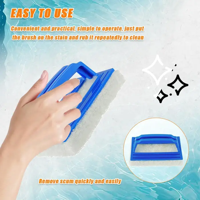 Brosse éponge de nettoyage avec poignée
