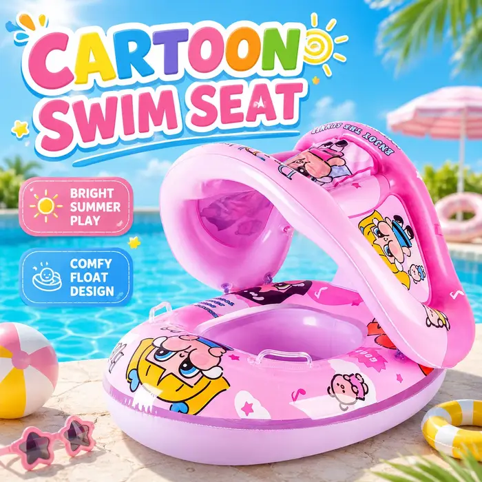 1 flotteur de piscine avec auvent