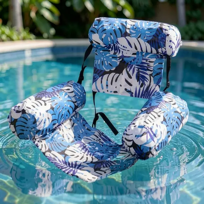 Chaise longue gonflable pliable pour piscine, hamac aquatique, lit flottant avec dossier, pour plage