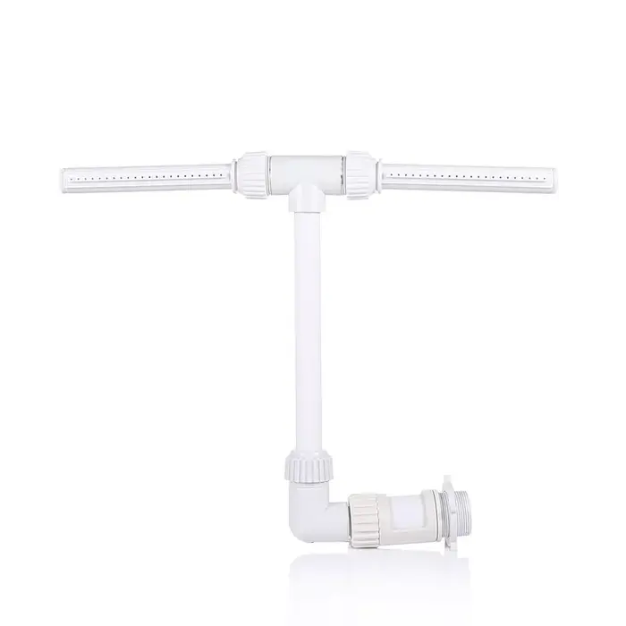 Fontaine à eau double jet pour piscine, pulvérisateur et cascade réglables avec support de fontaine 