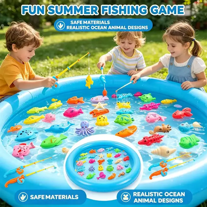 Piscine gonflable pour enfants avec pêche magnétique
