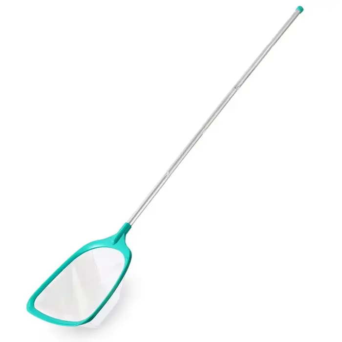Épuisette à feuilles pour piscine avec manche en alliage d'aluminium pour le nettoyage des feuilles 