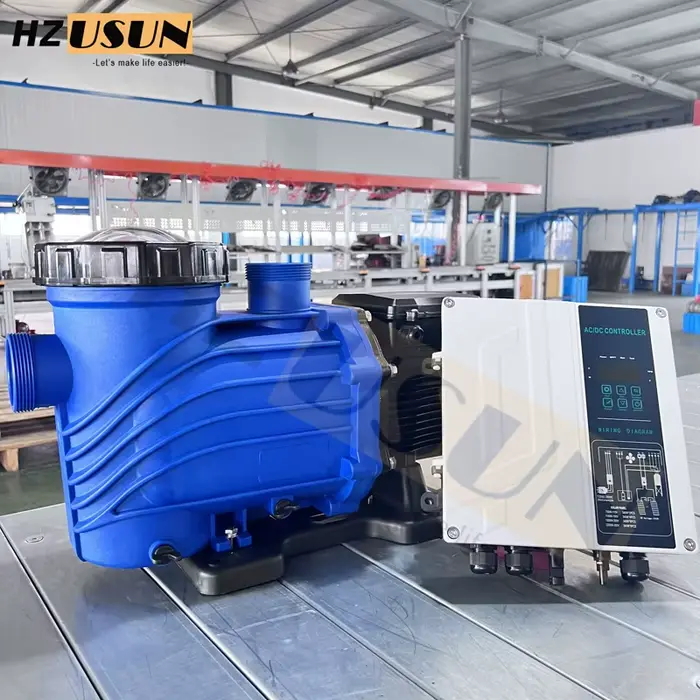 HZUSUN 3HP AC DC pompe de surpression de piscine à énergie solaire haute efficacité auto-amorçante hors sol pompes à
